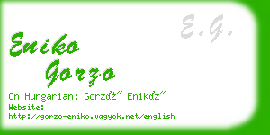 eniko gorzo business card